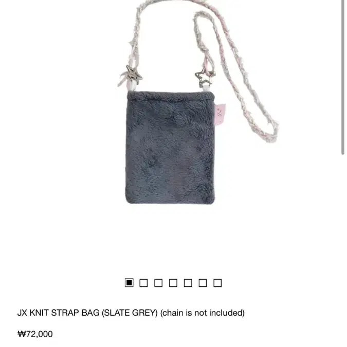 JX KNIT STRAP BAG SLATE GREY