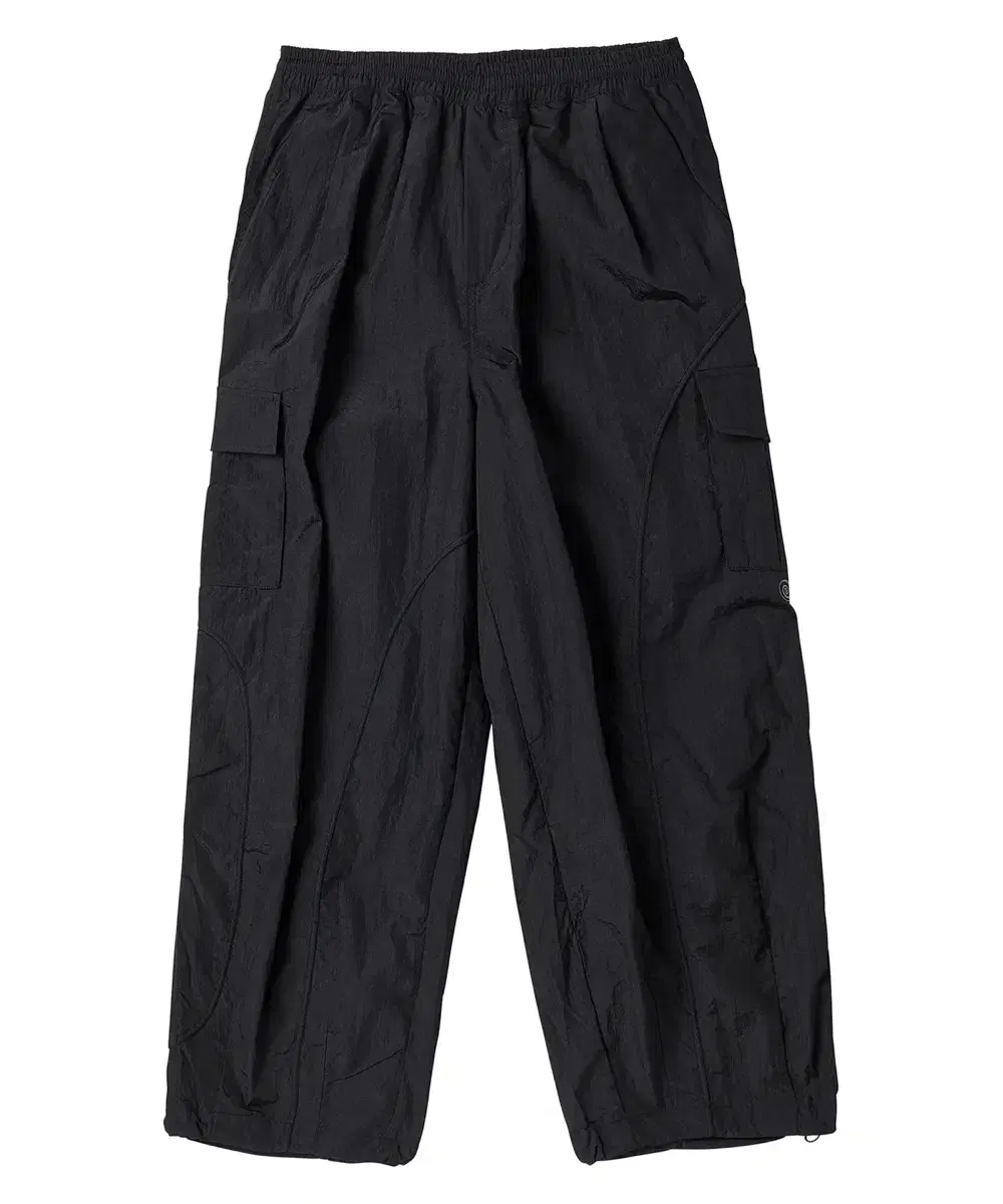 Travel Geometric Wide Cargo Pants Black LARGE