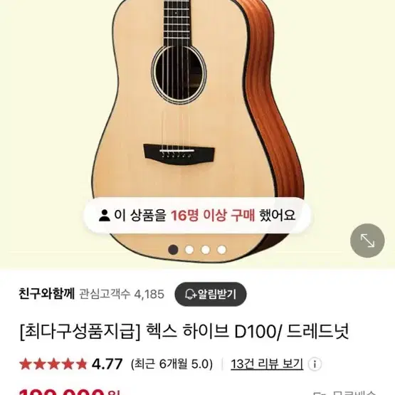 헥스 기타 D 100