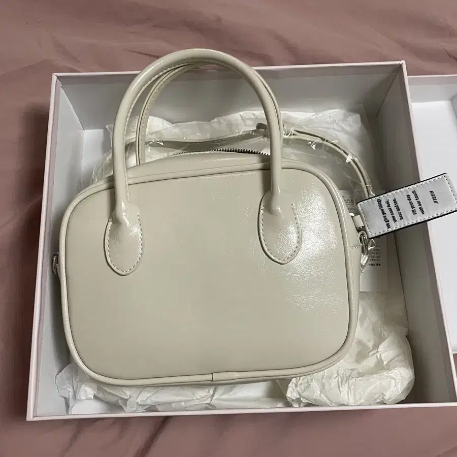 니히 스퀘어 백 미니 크림 NIEEH BAG MINI CREAM