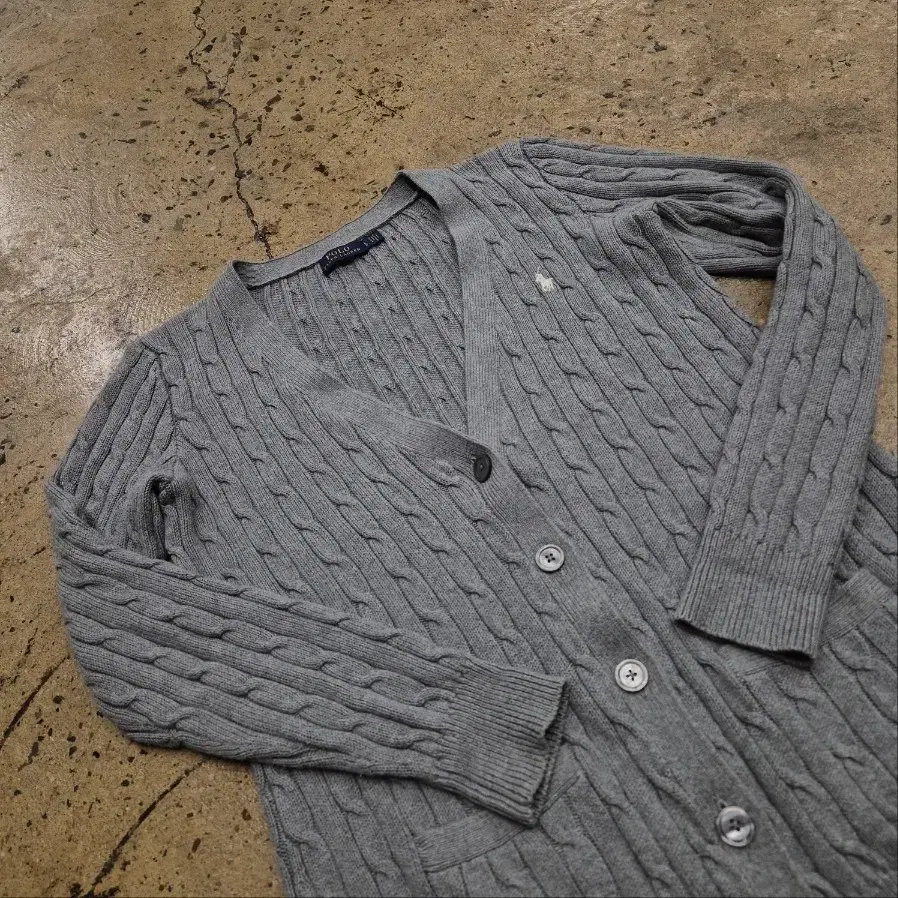 [ Genuine/L ] Polo Ralph Lauren V-neck pretzel knit cardigan