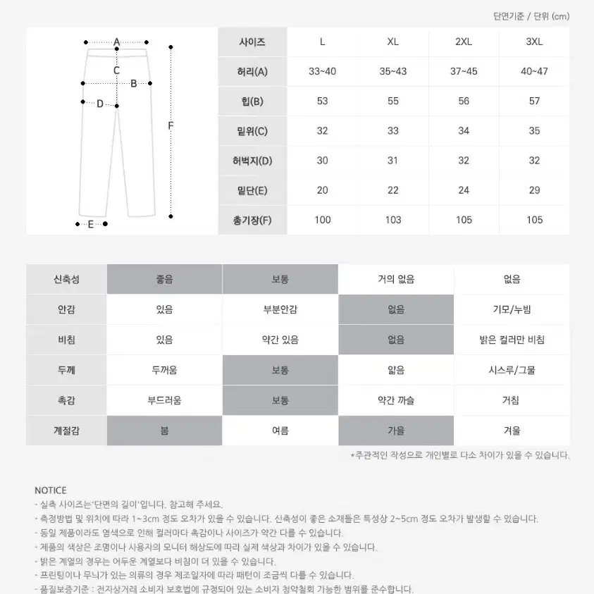 남성 면 와이드 스타일 바지 모던 캐주얼