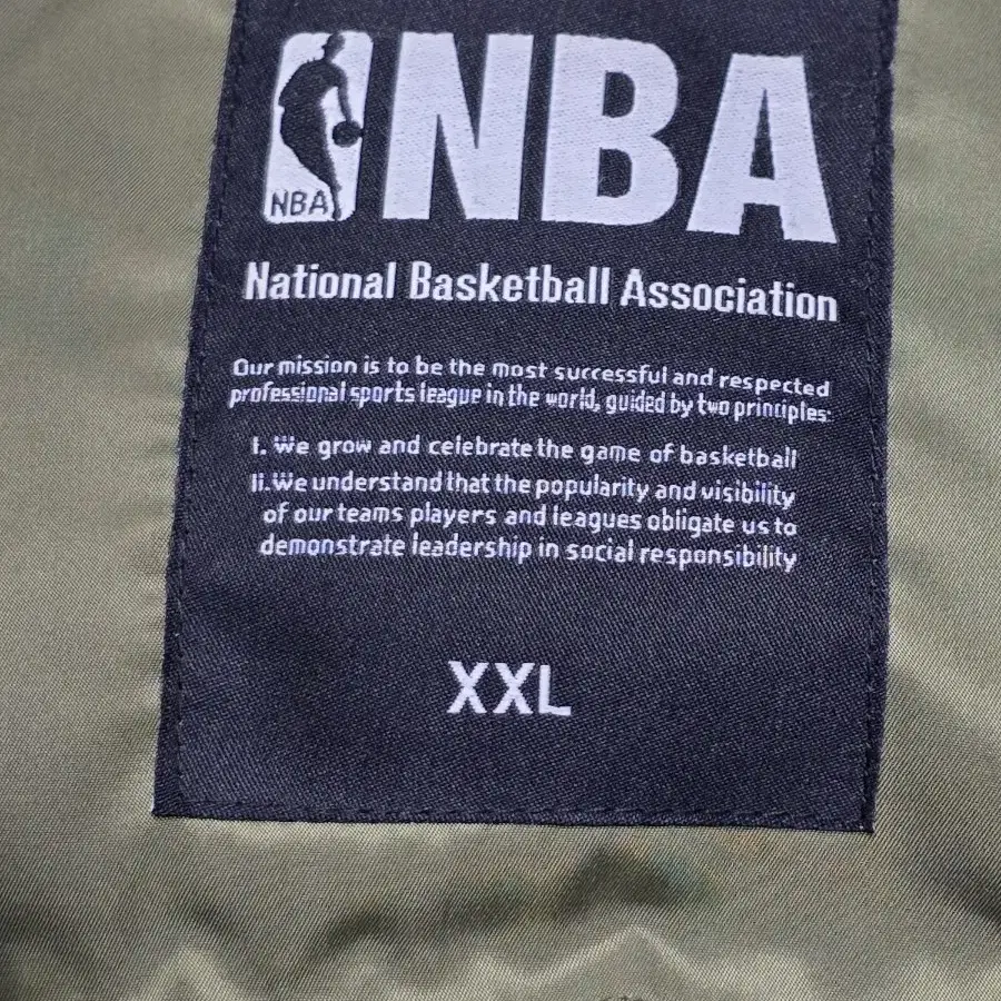 NBA 블루종 항공점퍼 덕 다운 패딩 XXL