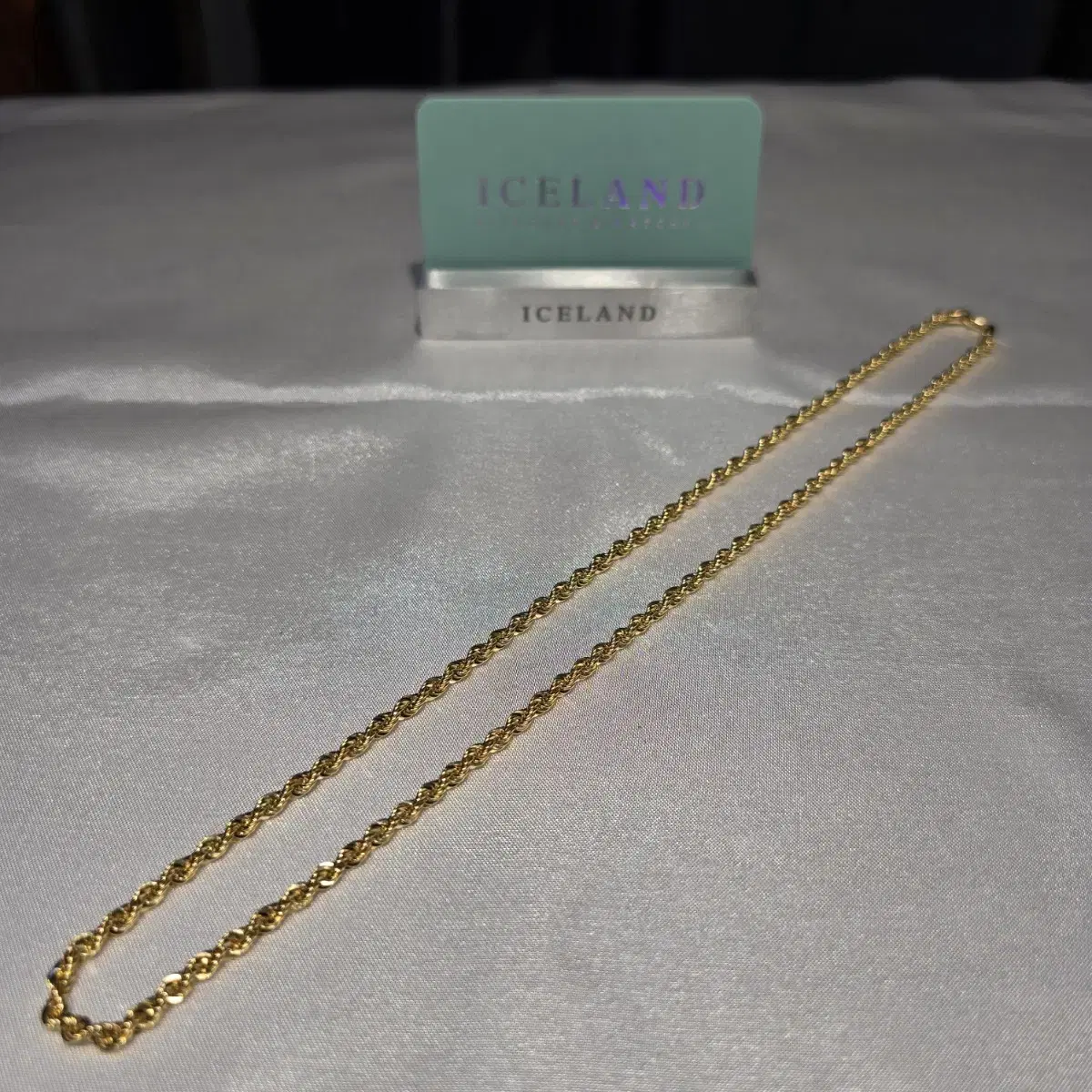 18K YG Yellow Gold Italian Imported Rope Chain 4MM Necklace 55cm