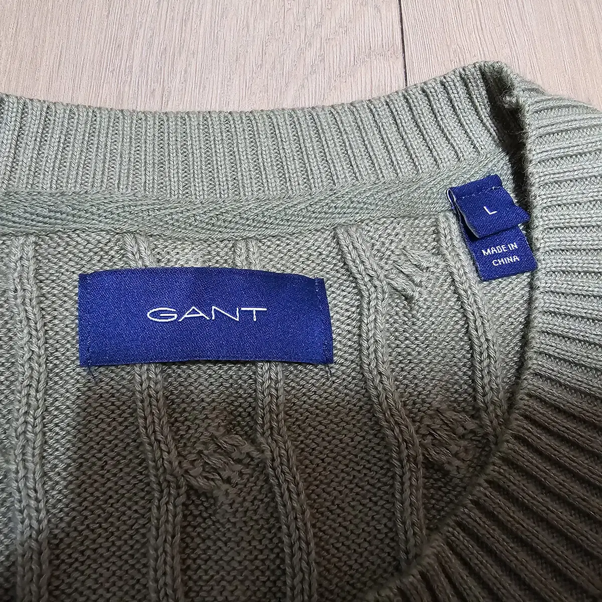 GANT 간트 남성크루넥 케이블 니트 L