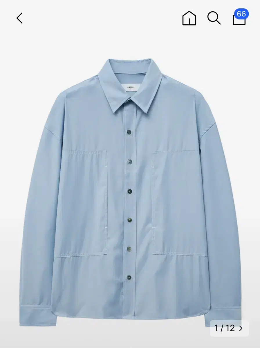 [44]Elmood Stitched Overfit Shirt Sky Blue