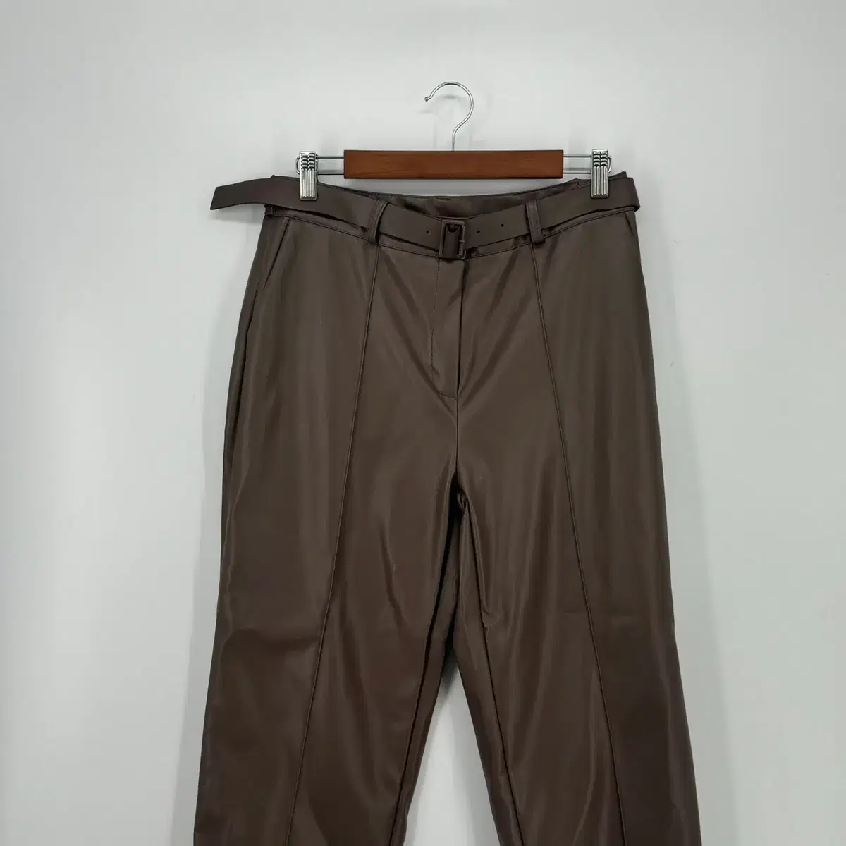 A&D 가죽 벨티드 와이드 슬랙스 (88 size / BROWN)