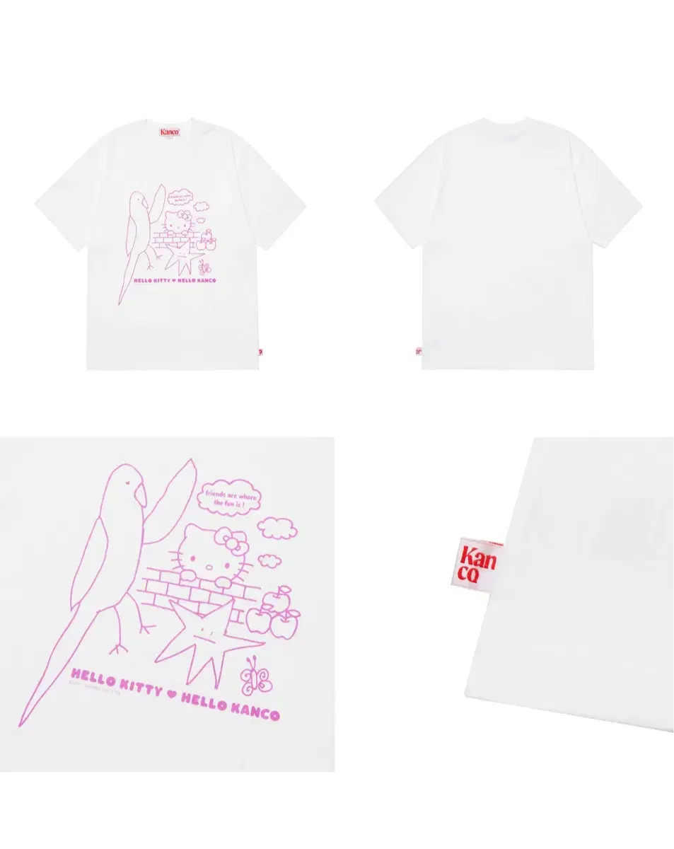 칸코KANCO HELLO KITTY DOODLE TEE white