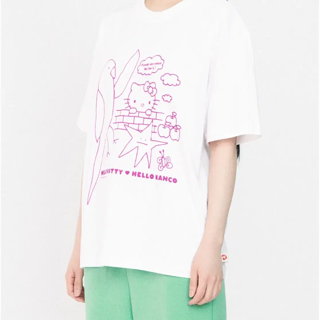 칸코KANCO HELLO KITTY DOODLE TEE white