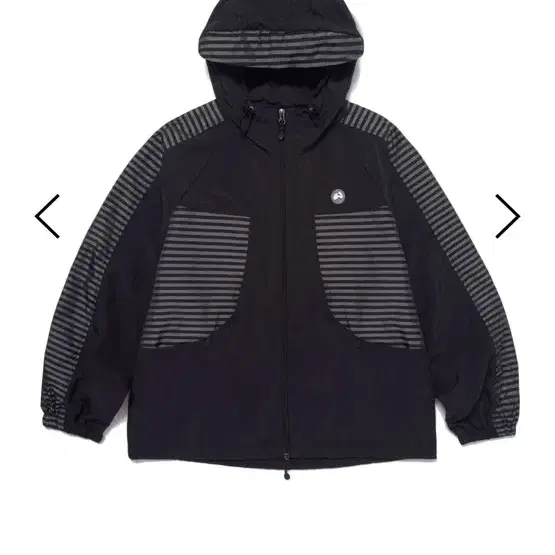 허그유어스킨 바람막이 Stripe wind-breaker (Black)