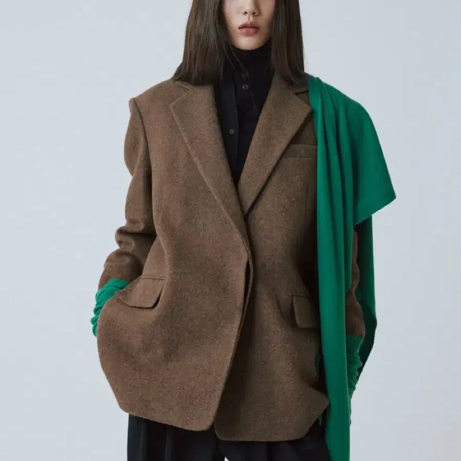 리플레인 자켓 REPLAIN BROWN WOOL JACKET