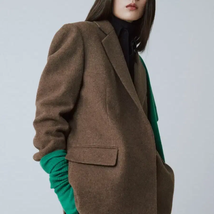 리플레인 자켓 REPLAIN BROWN WOOL JACKET