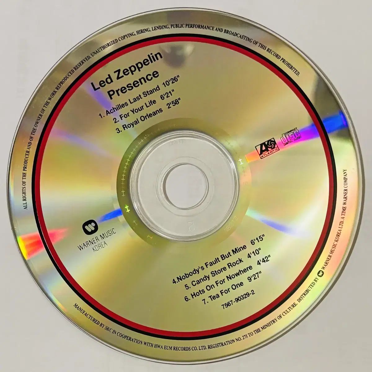 Led Zeppelin - Presence (CD) 한국반1993 민트급