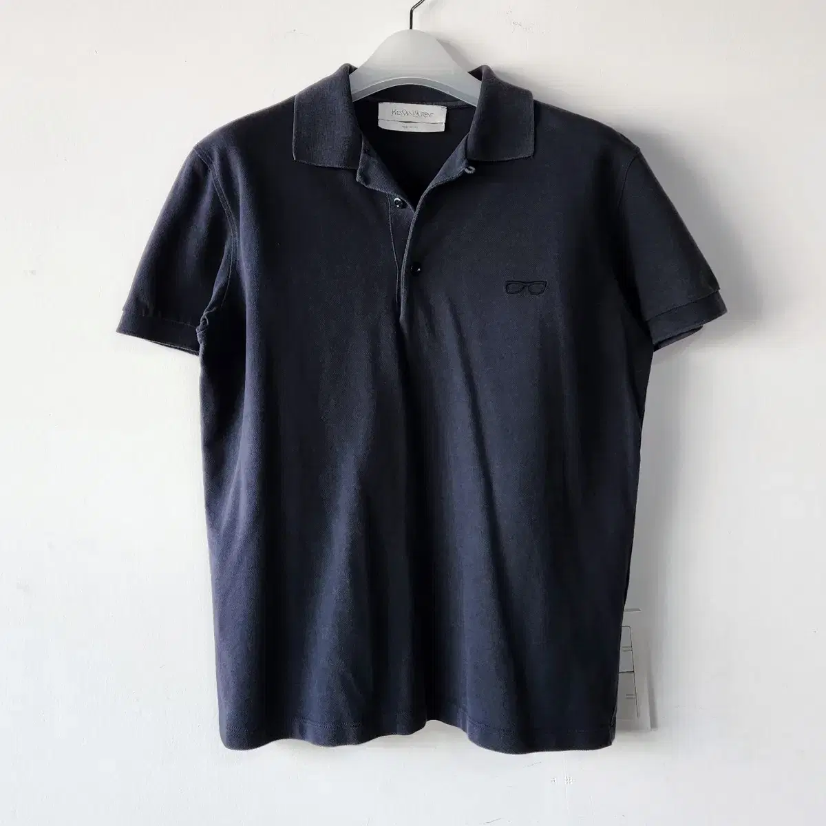 Saint Laurent Embroidered Piqué Polo Shirt for Men