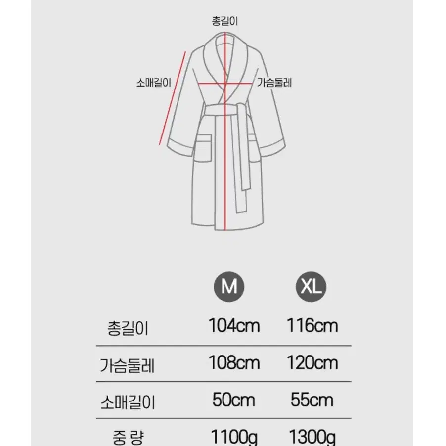 새제품 송월 호텔 가운 M사이즈 화이트