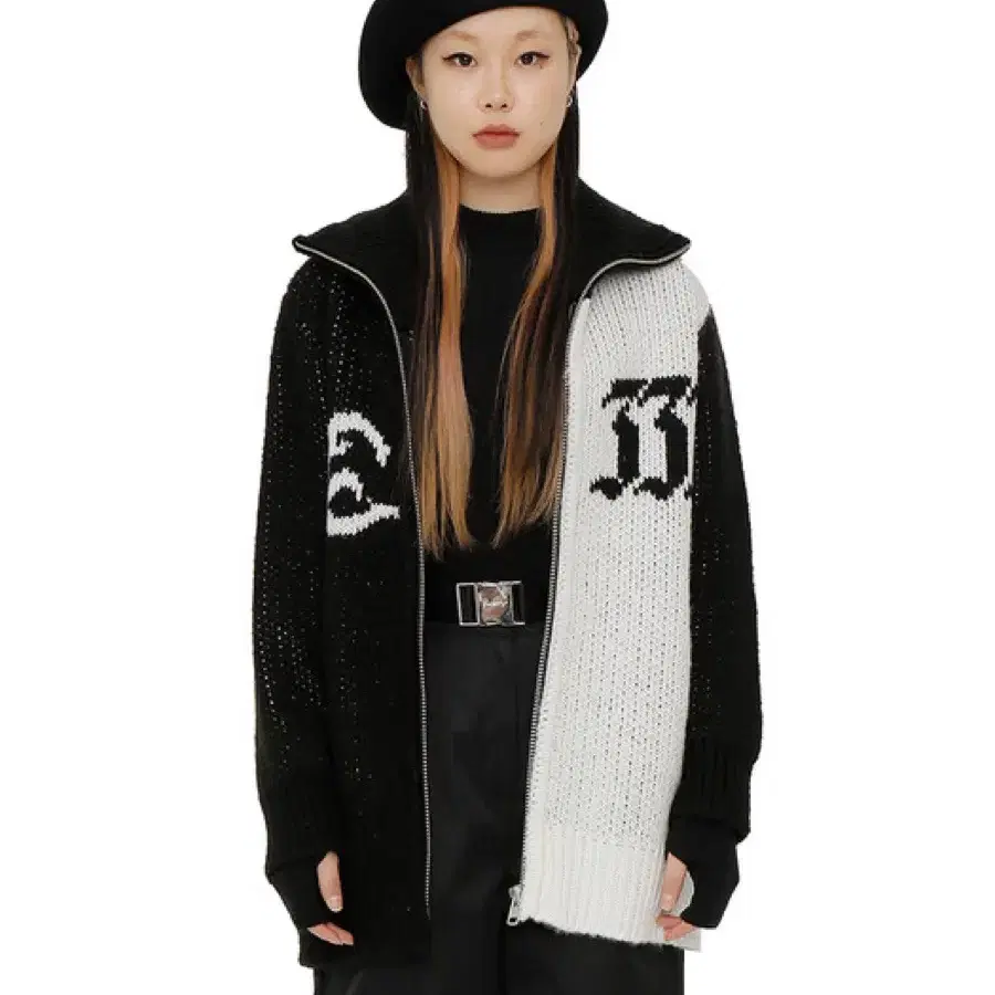 큐리티 가디건 C COWICHAN ZIP-UP CARDIGAN_BLACK