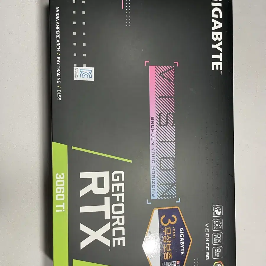 기가바이트 RTX3060Ti 비전 그래픽카드 판매합니다