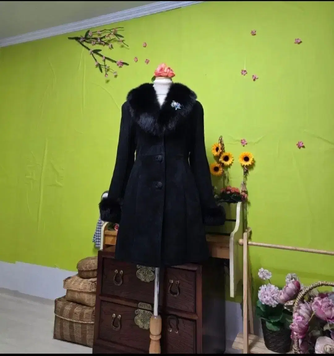 High-quality /Fox / Fox / Sheepskin / Fleece / Natural Mustang Women's Coat