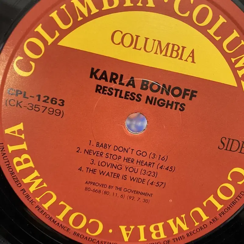 KARLA BONOFF LP / AA6127