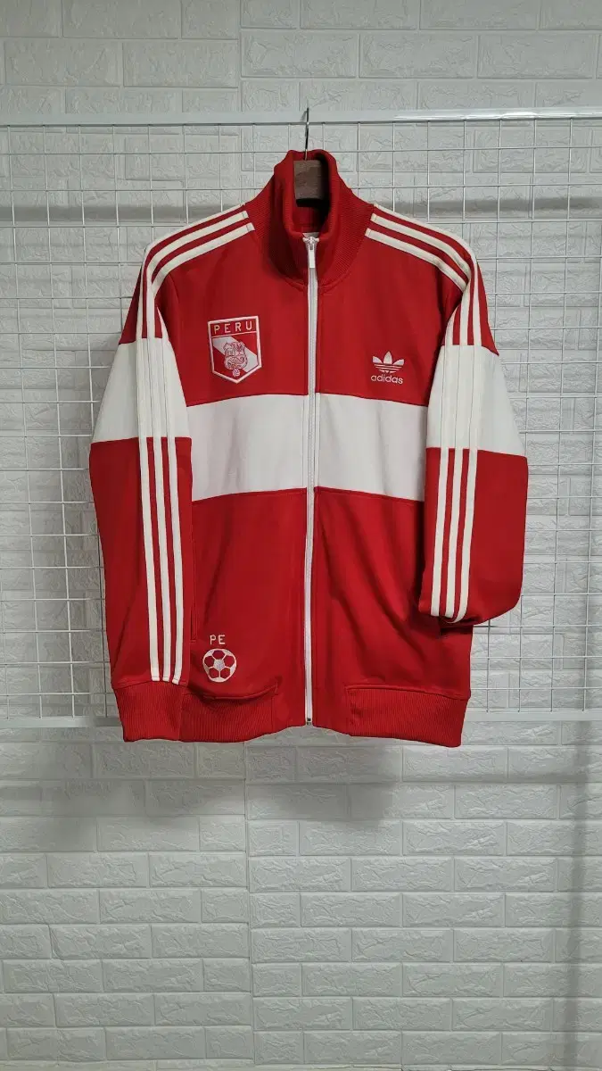 [XXL]AdidasVintage WhiteXRed PeruMarked Track Top Jersey Keum Size 110