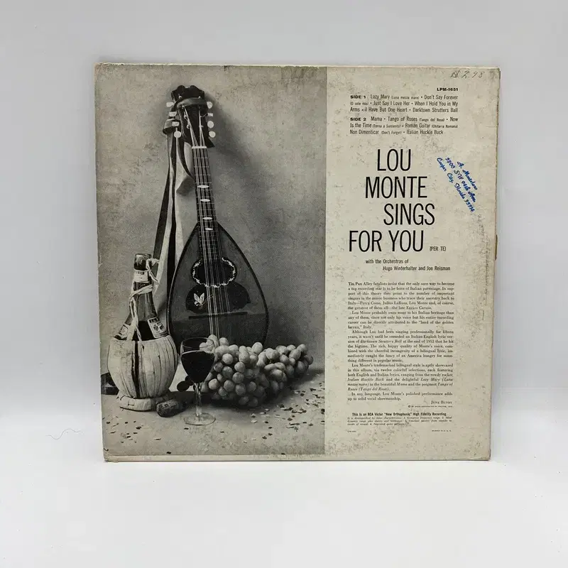 LOU MONTE SINGS FOR YOU LP / AA6145