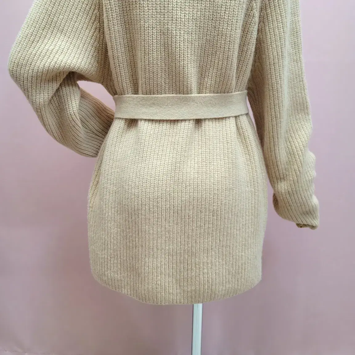 FINE CASHMERE 울 가디건 제천끈 세트