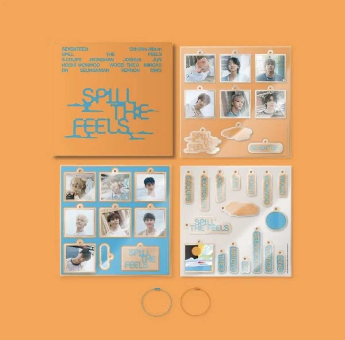 Seventeen Mini 12" MD 4x buncheol photocard Photocard keyring Weverse