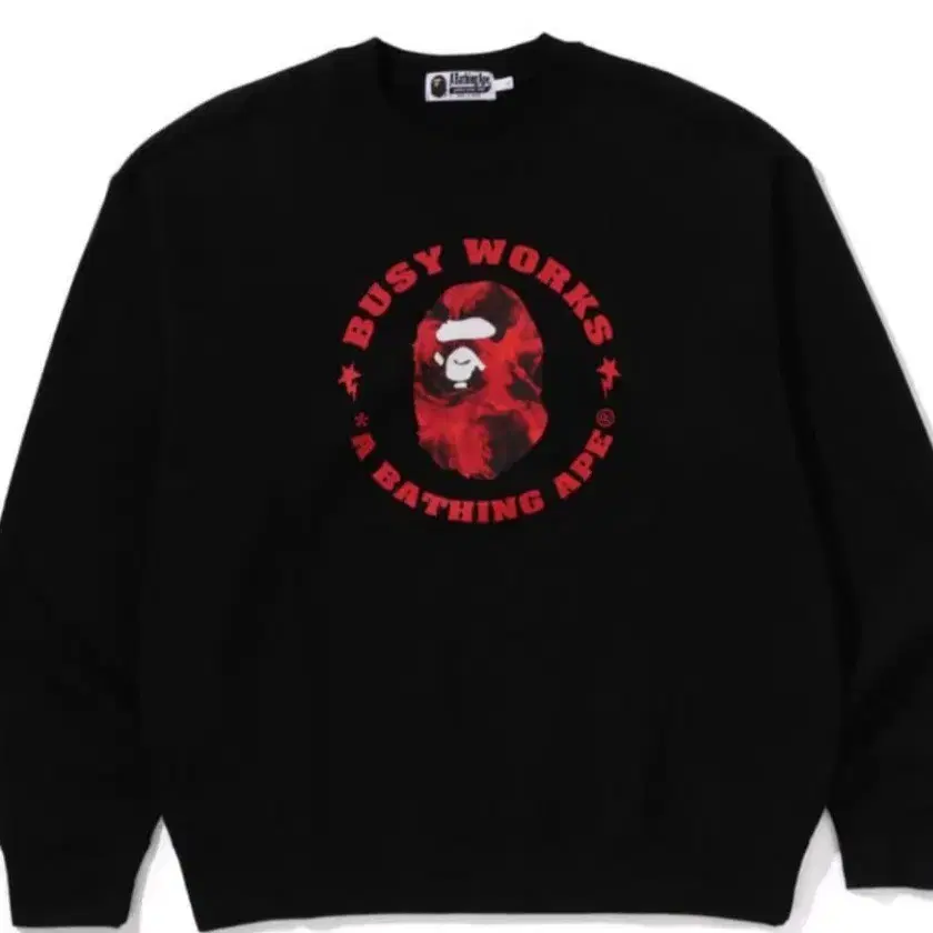 Bape busywork 레드사루 스웻 셔츠, 맨투맨