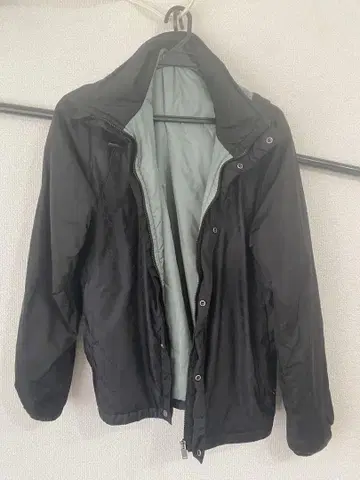 구찌 블랙 나일론 자켓, 후드 부착