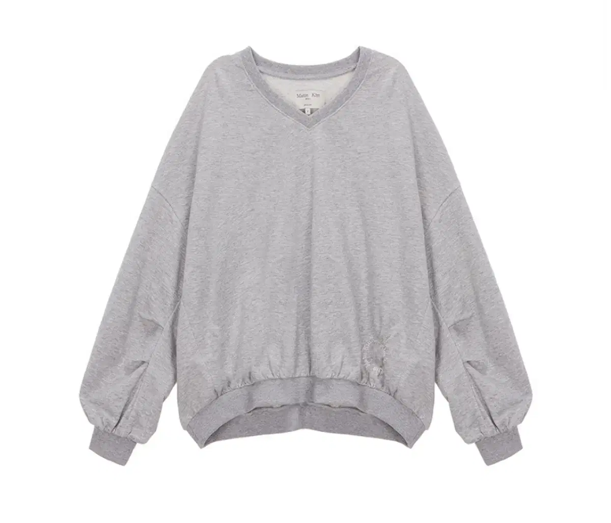 마뗑킴 V NECK PUCKERING SWEATSHIRT