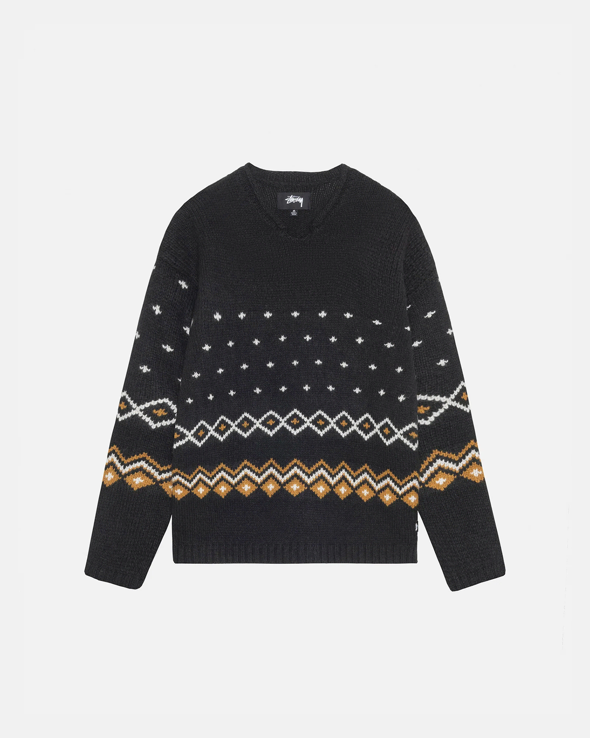 [Overseas] Stussy Roll Neck Fair Isle Knit Sweater 24FW