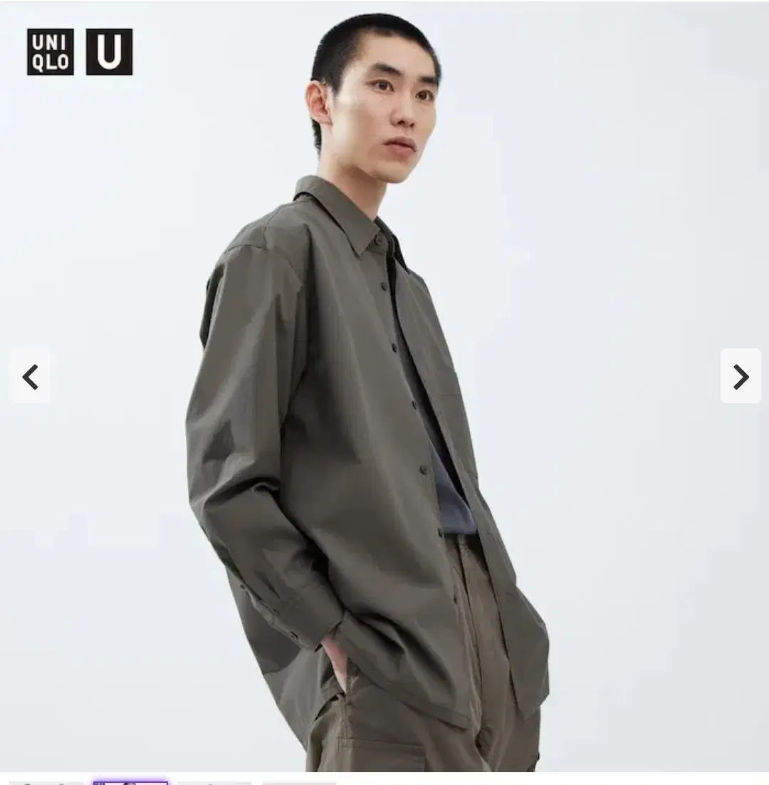 Uniqlo U 23FW Broad Oversized Shirt Olive