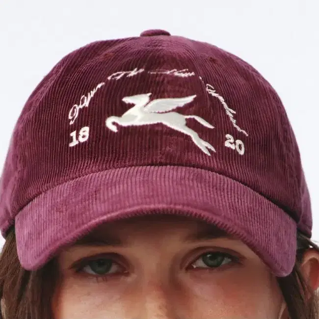 (새상품)  kijunPegasus Cap Burgundy