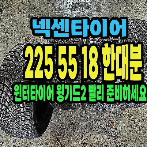 넥센윈터타이어 윙가드2 225 55 18 한대분.#22555R18.