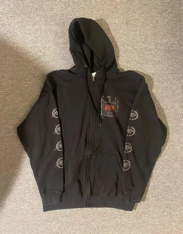 [XXL] 00s Slayer Band Hoodie Zip Up