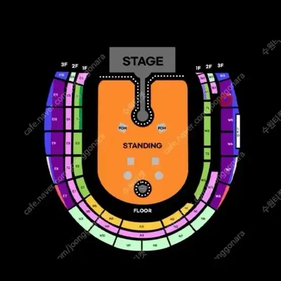 콜드플레이 마지막 콘서트 w4구역 4연석