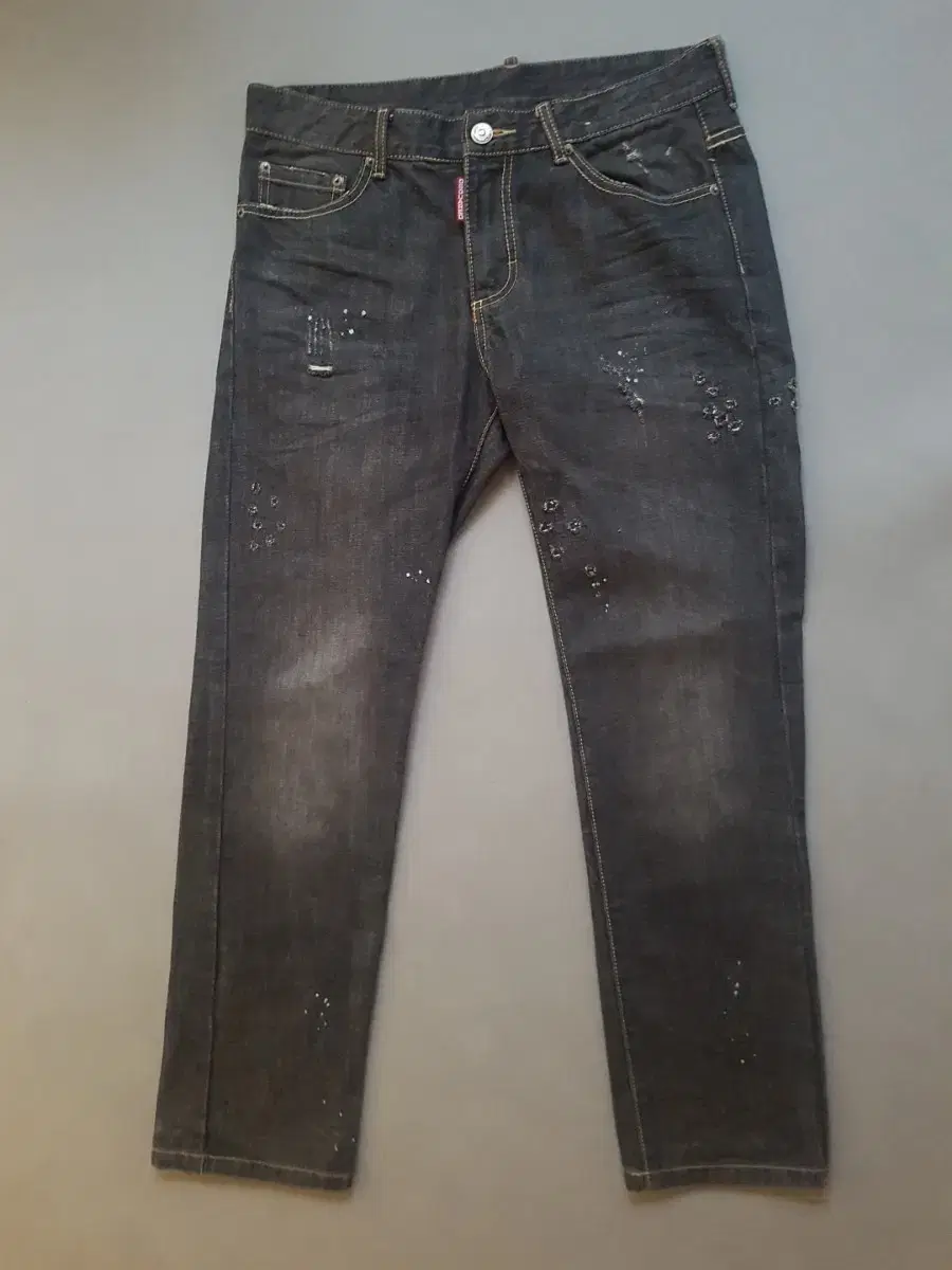 [48] Disqualified2 Scratched Black Slim jin Jeans 32 33