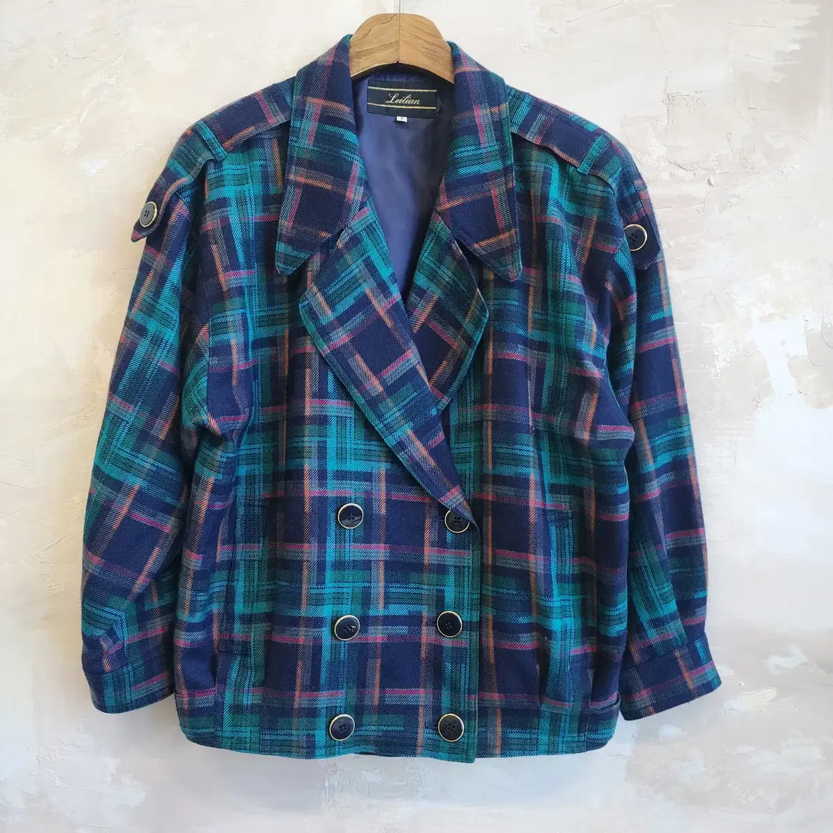 Japanese Vintage Wool Check Tweed Jacket Jumper