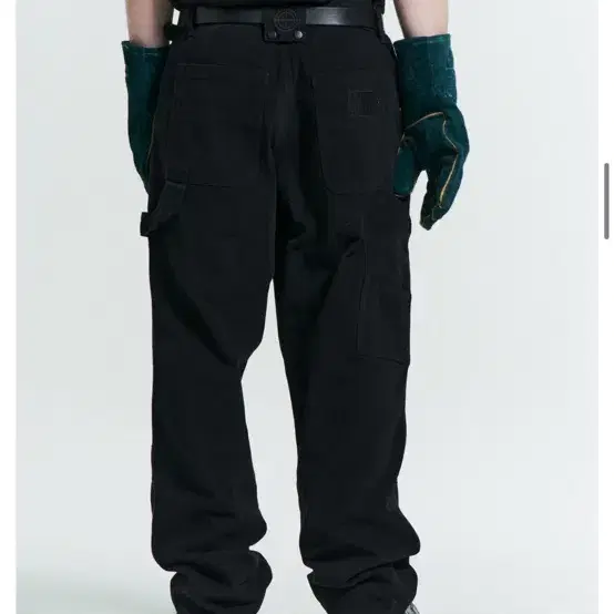 Plastic product black carpenter pants