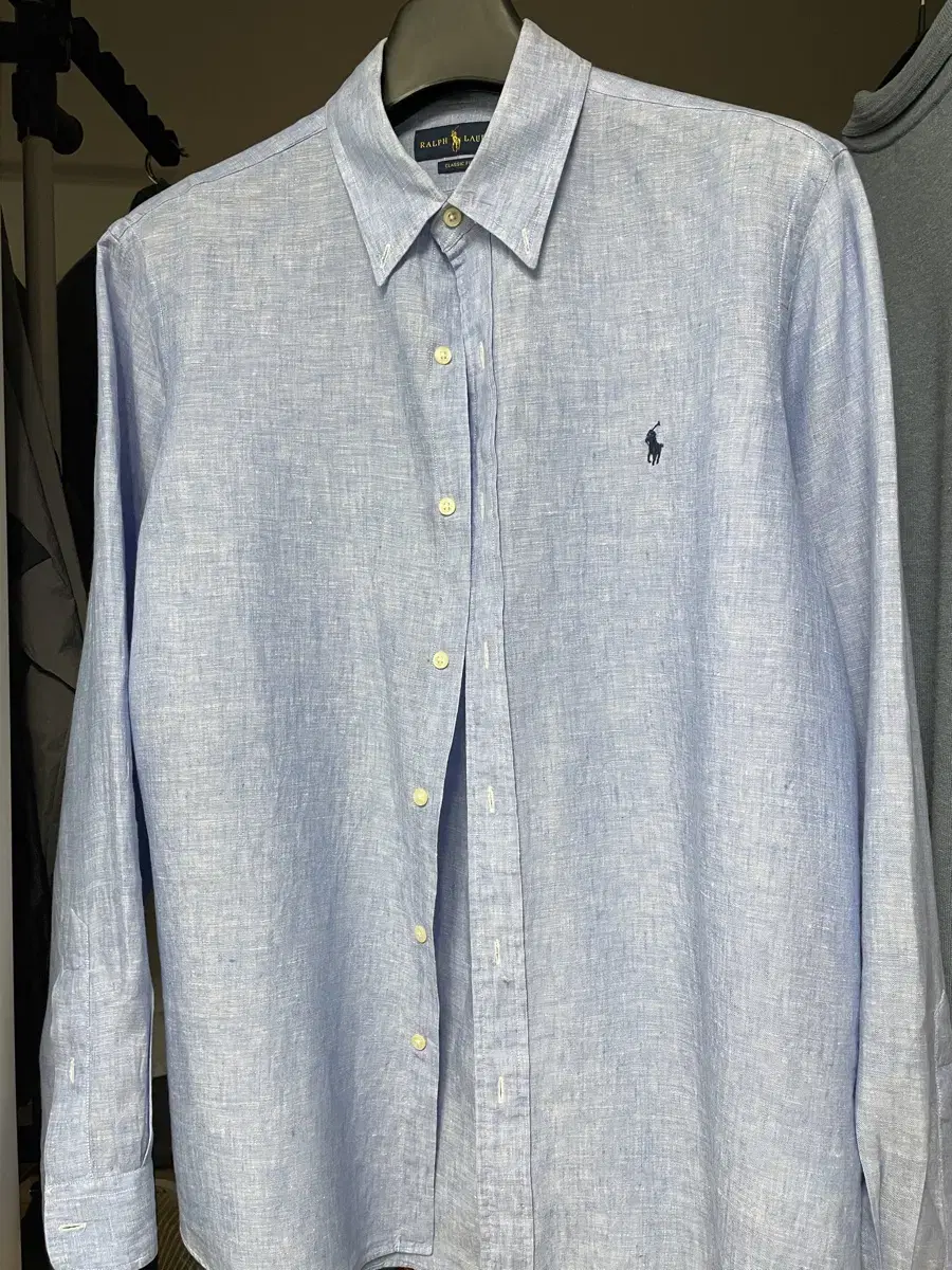 Polo sora blue classic fit linen shirt L sells