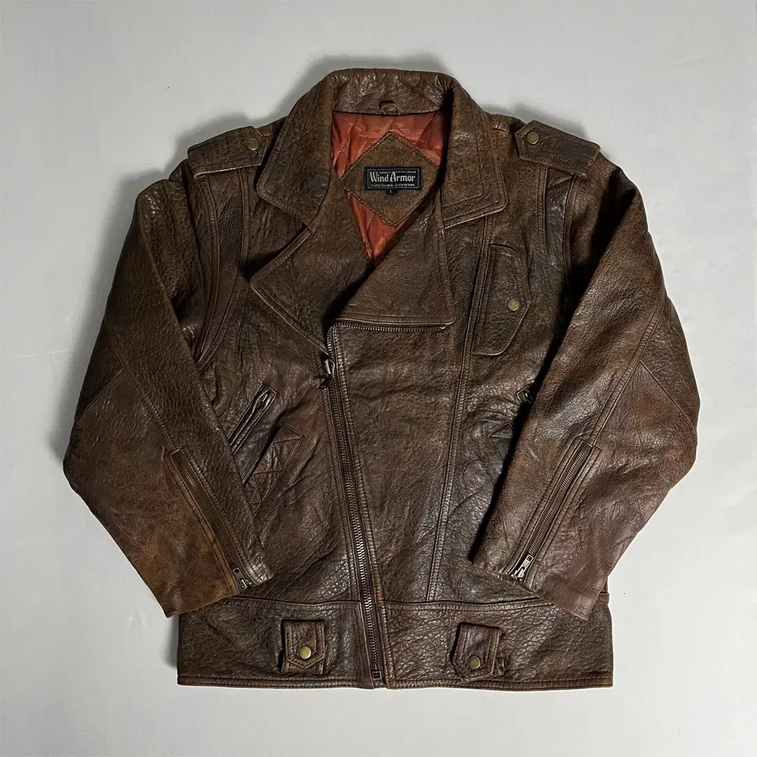 [WIND ARMOR] Wind Armor Brown Leather Jacket