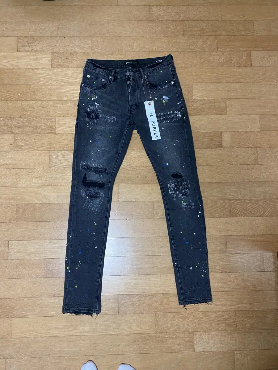 Purple brand Purple brand paint splatter skinny jeans