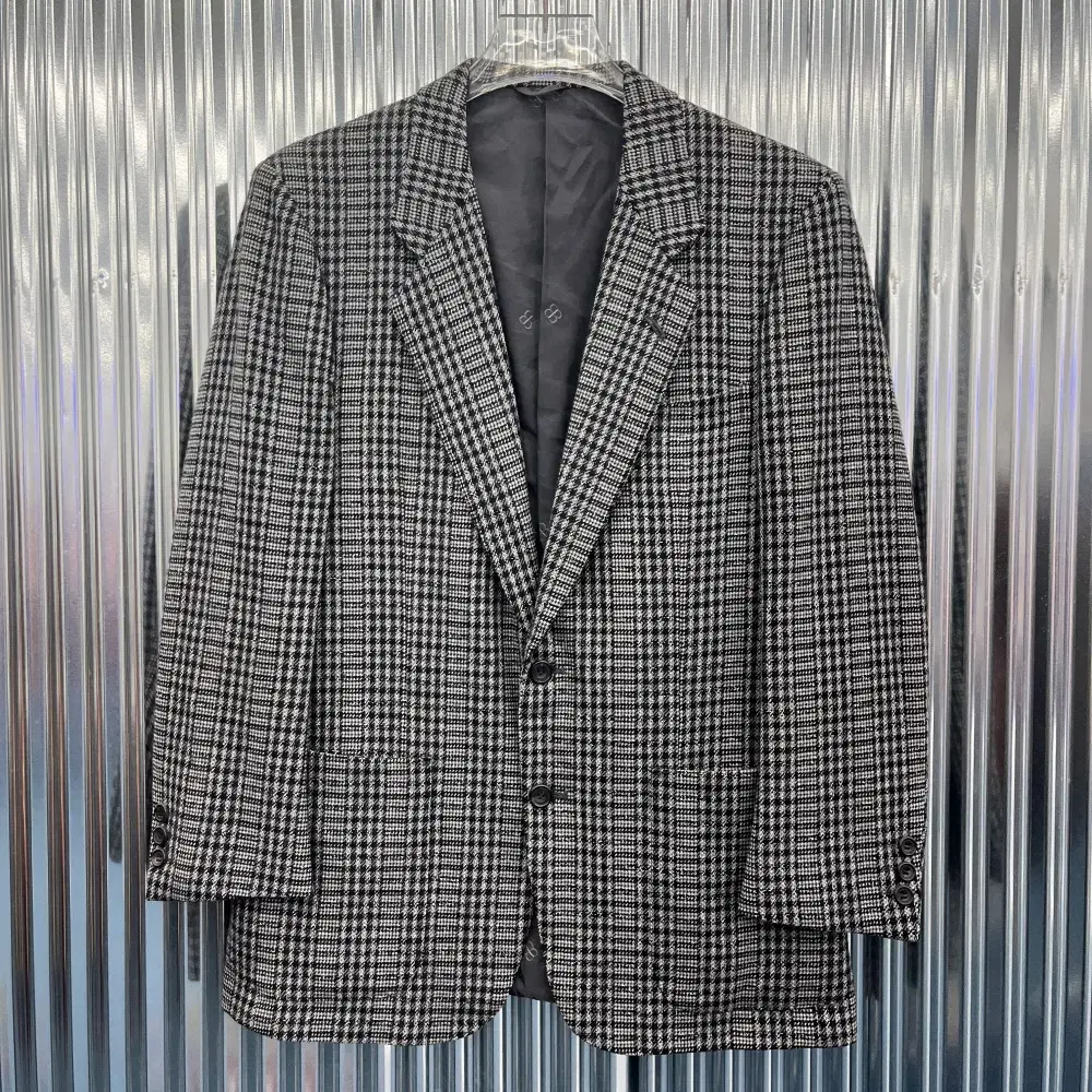 Balenciaga Silk and wool herringbone blazer jacket (domestic M) I968