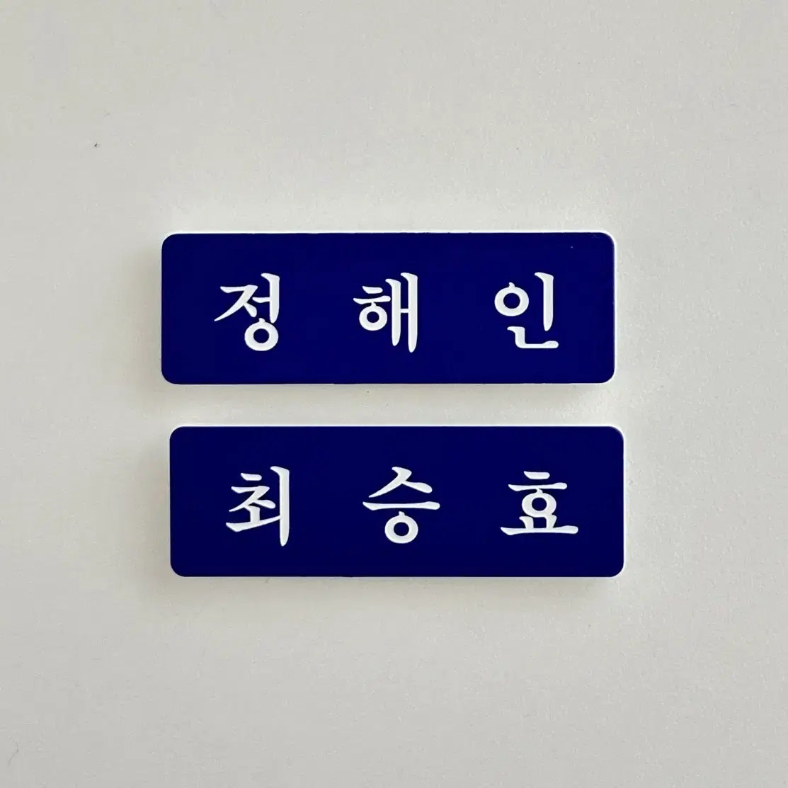 정해인, 최승효 명찰