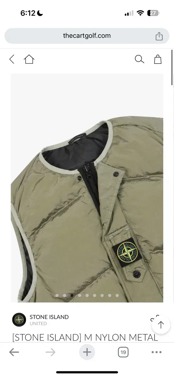 [L]Stone Island Reversible Nylon and Metal Vest with Padded Jacket