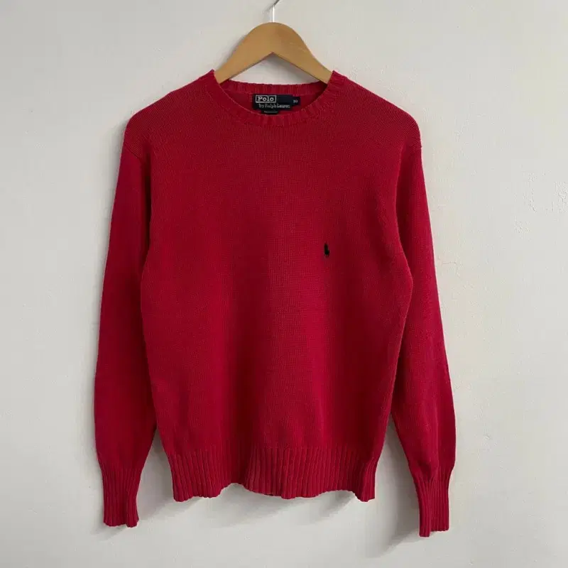 [90] Polo Cotton Knit Red