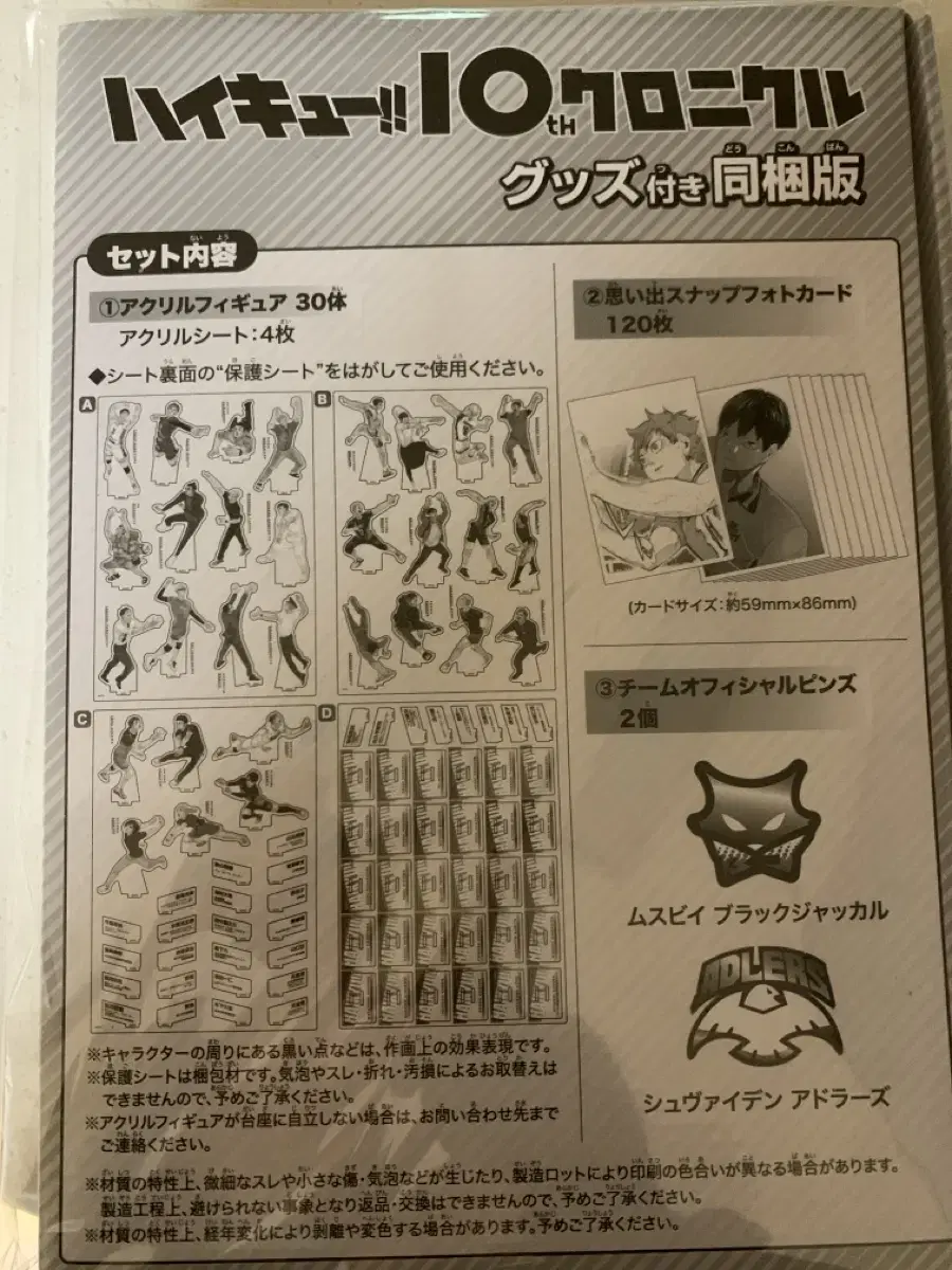 Haikyuu 10th Anniversary limited edition Sell/Transfer Chronicle Full Configuration