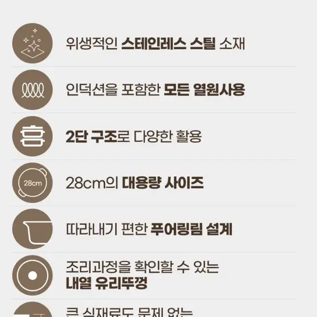 아이제나흐 에센 다용도 스텐 찜솥 28cm