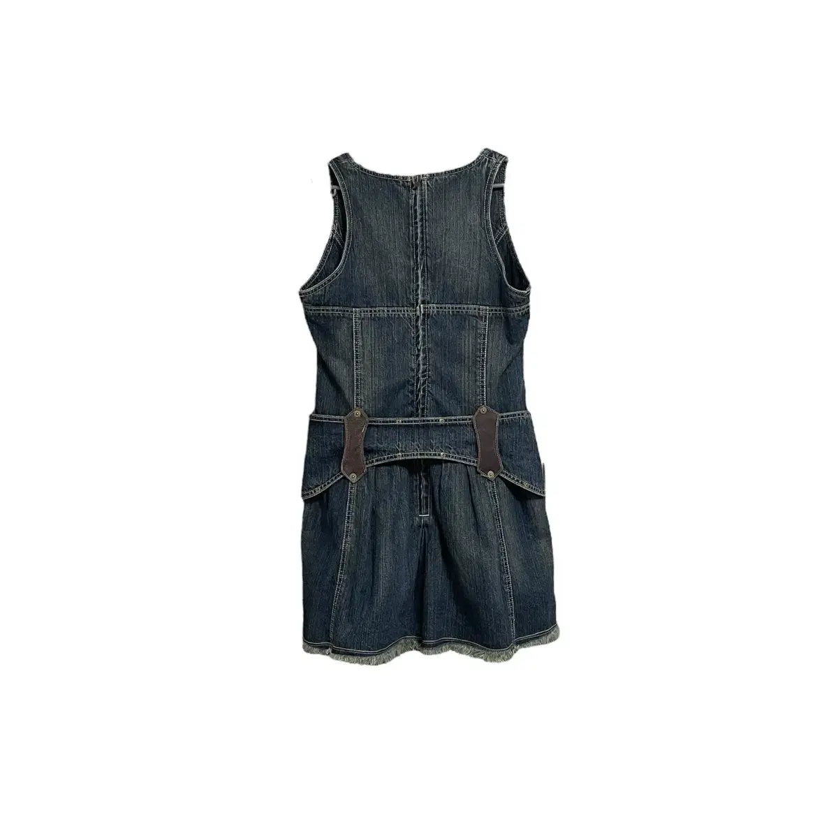 Western denim belt onepiece