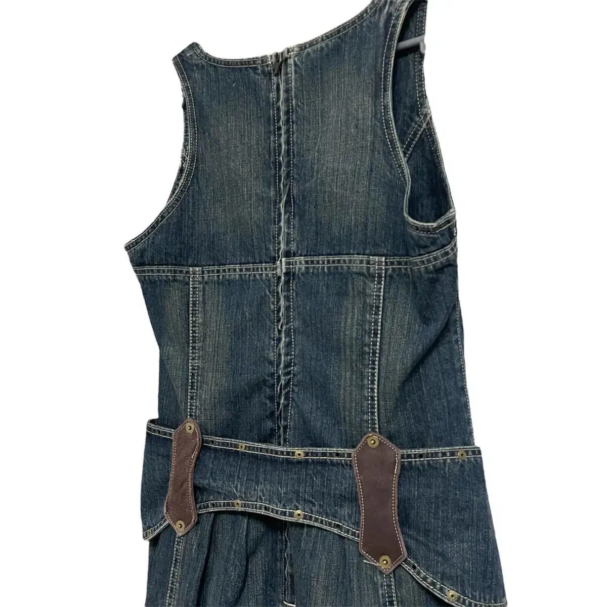 Western denim belt onepiece